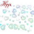 HYYX 2018 fashion heart shape 30mm flat sequins factory types in large bulk loose sequins decorative sequins designs